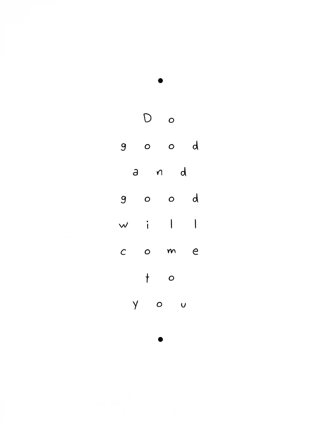 Do Good and Good Will Come to You
